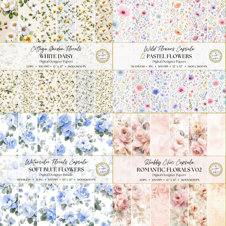 Floral Digital Papers